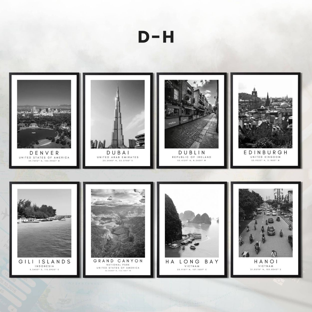 Custom Destination Wall Art – Choose from 80 Cities or Request a Custom Design